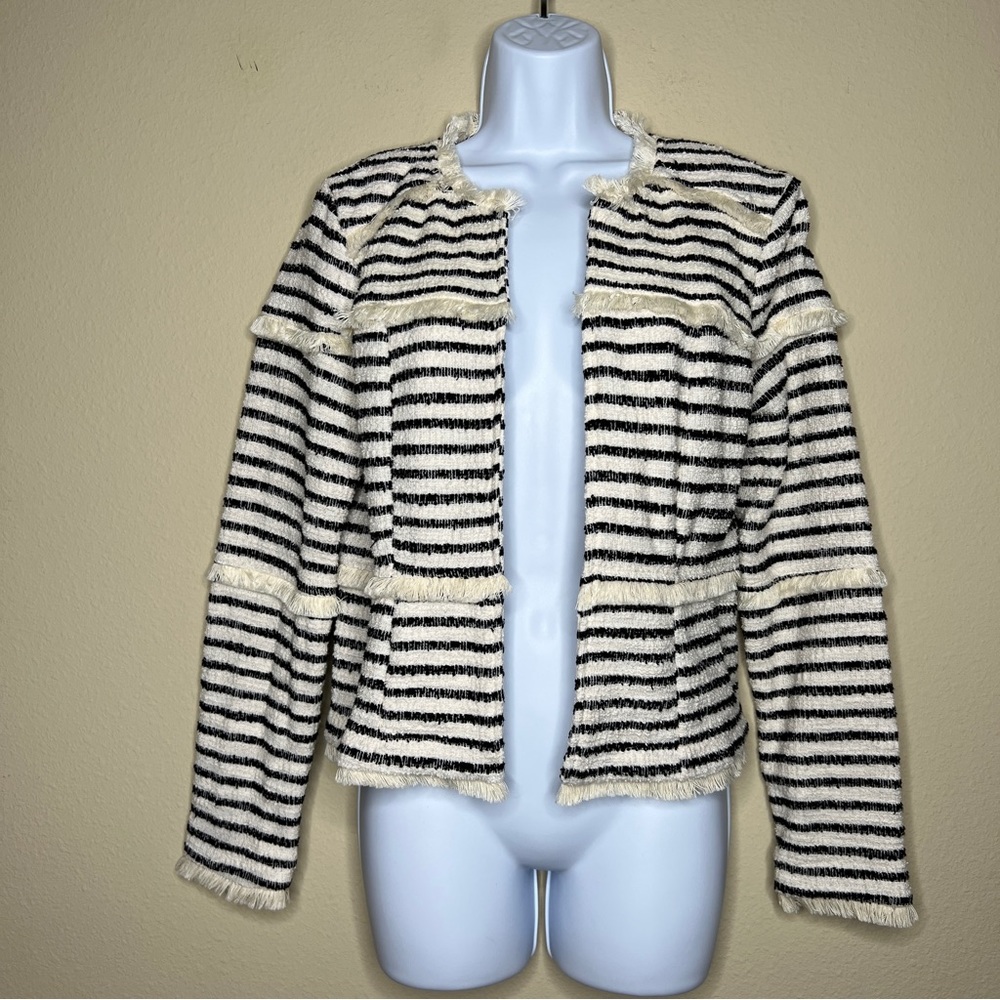 DOLAN / ANTHROPOLOGIE Striped Open Front Lightweight Jacket - Sz XS